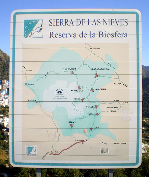 Photo plan Sierra de la Nieves La Sierra de la Nieves est une réserve de la biosphère